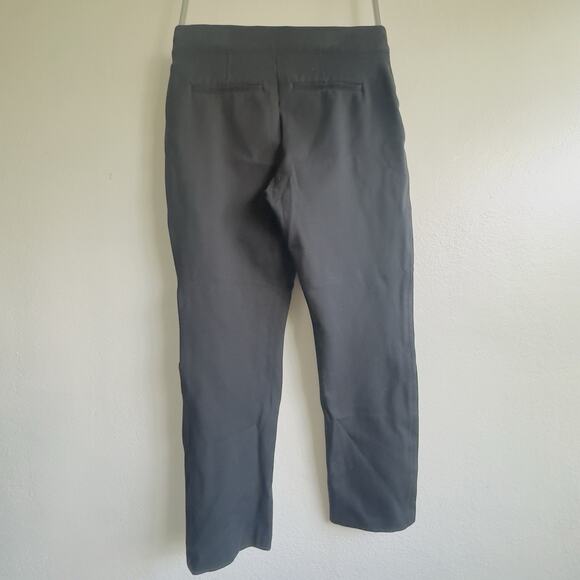 Spanx Wide Leg Trouser Pants Black L High Rise Stretch Pull On Faux Pockets Yoga - Picture 5 of 9